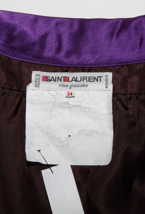 Saint Laurent F/W 1985 Paisley Silk Belted Robe - 6