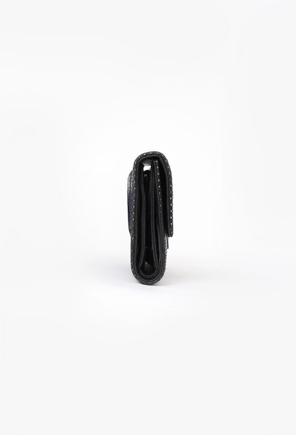 Chanel Black Perforated Flap Wallet - 4