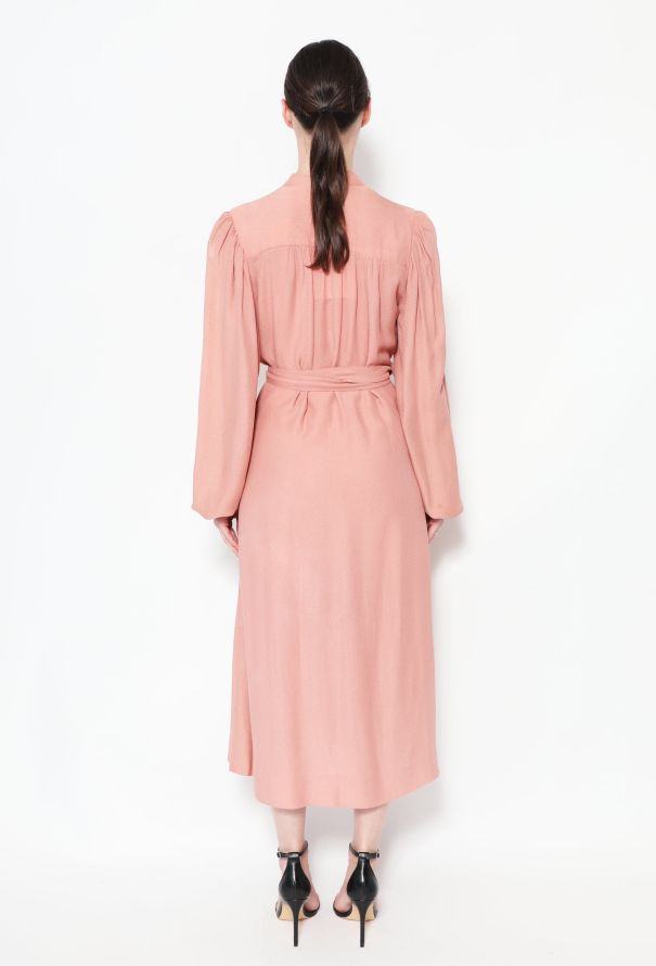 Ossie Clark Timeless '70s Crêpe Wrap Dress - Dusty pink - 3