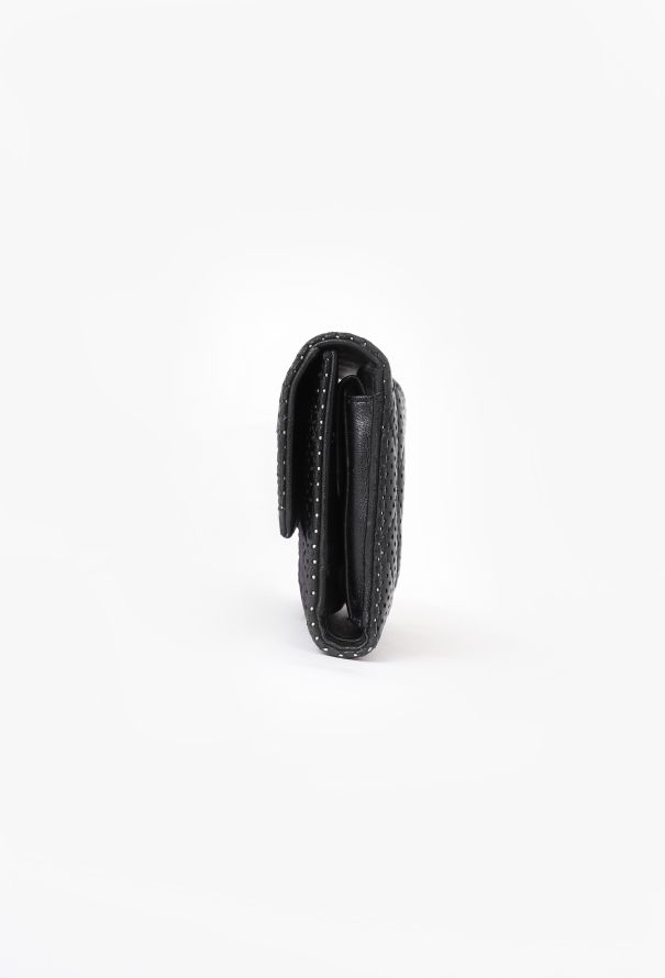 Chanel Black Perforated Flap Wallet - 5