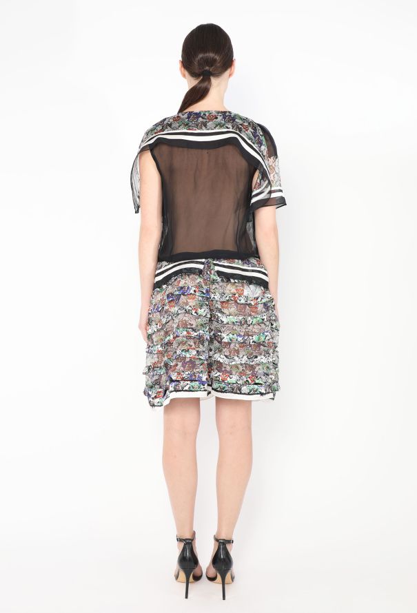 Balenciaga F/W 2007 Ruffled Chiffon Dress - 5