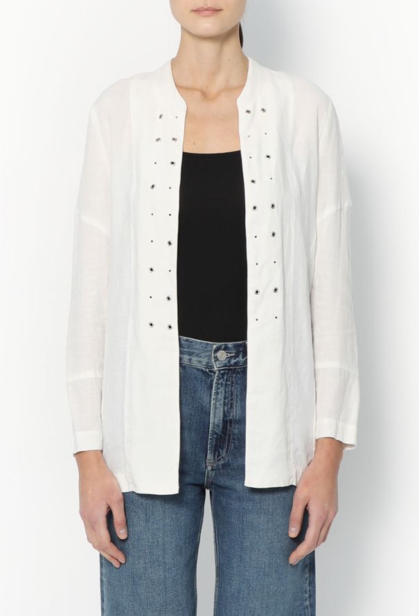 Helmut Lang '90s Cotton Eyelet Top - 1
