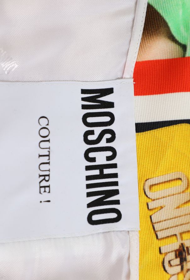 Moschino S/S 2016 Strapless Printed Dress - 6