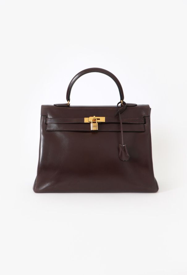 Hermès '60s Brown Box Kelly Retourné 35 - 1