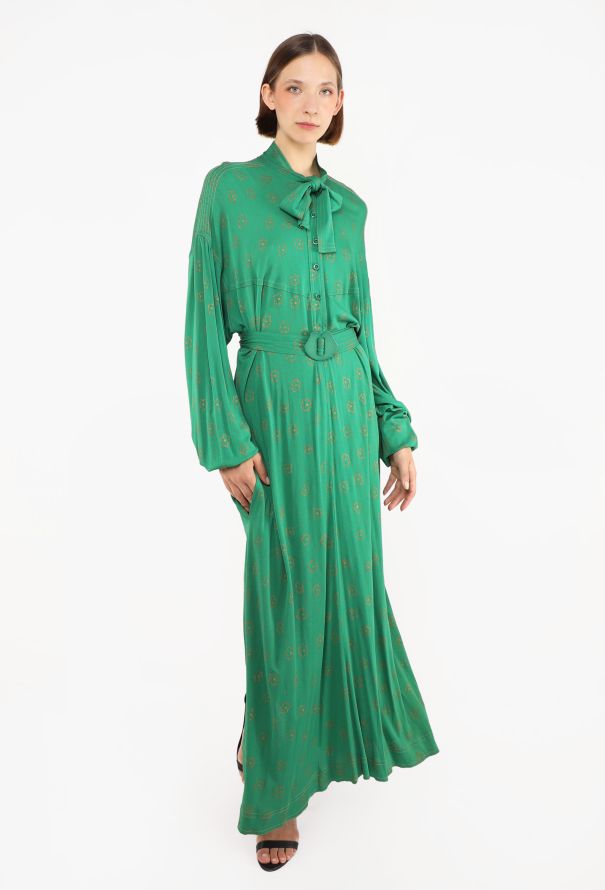 Jean Muir Belted Lavallière Dress, 1970s - 1