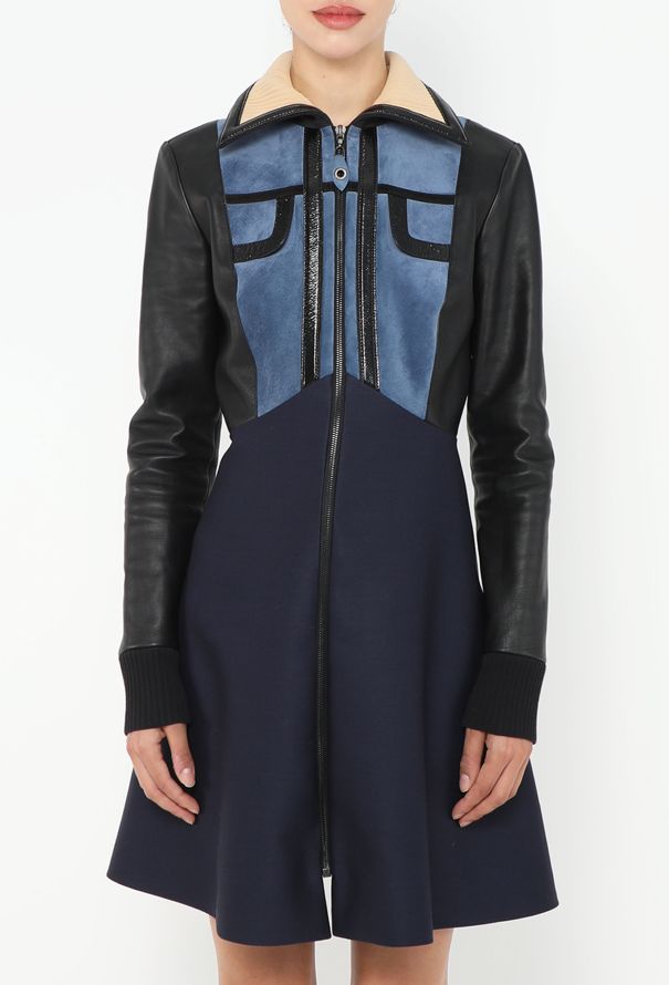 Louis Vuitton F/W 2014 Leather Trim Mod Dress - 3