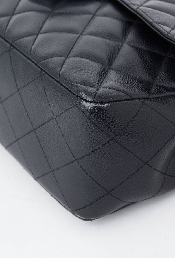 Chanel Caviar Jumbo Timeless Flap Bag - 9