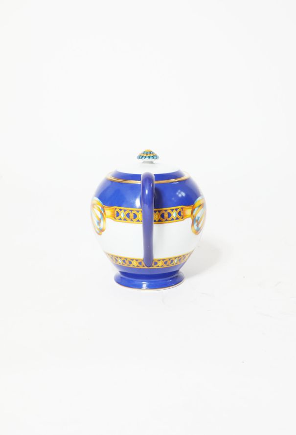 Hermès Vintage 'Cocarde de Soie' Porcelain Teapot - 3