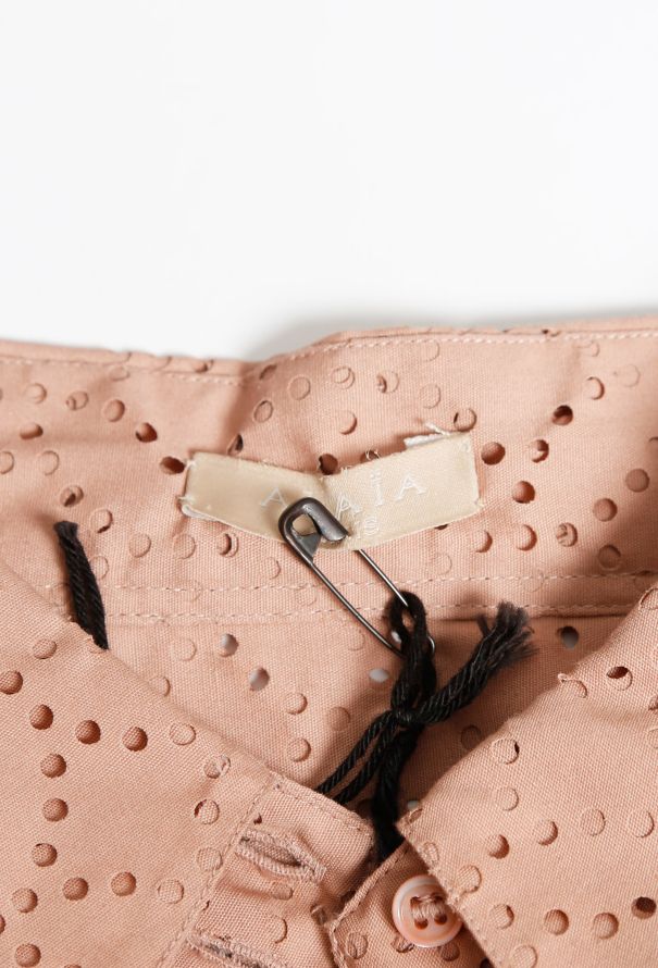 Alaïa S/S 2012 Eyelet Shirt Dress - 4