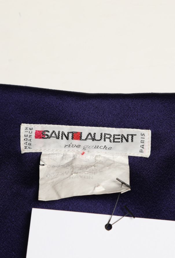 Saint Laurent F/W 1988 Charmeuse Wrap Dress - 6