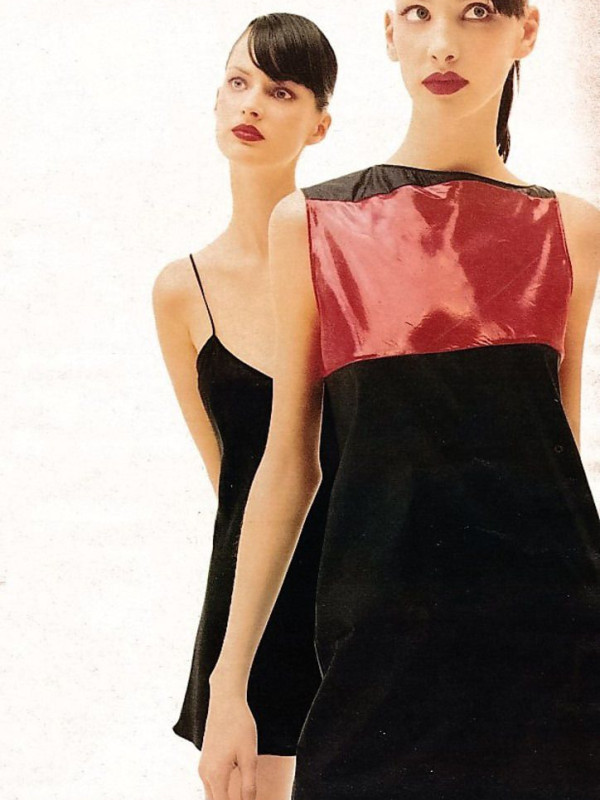 Helmut Lang dress shoot for W Magazine in February 1995