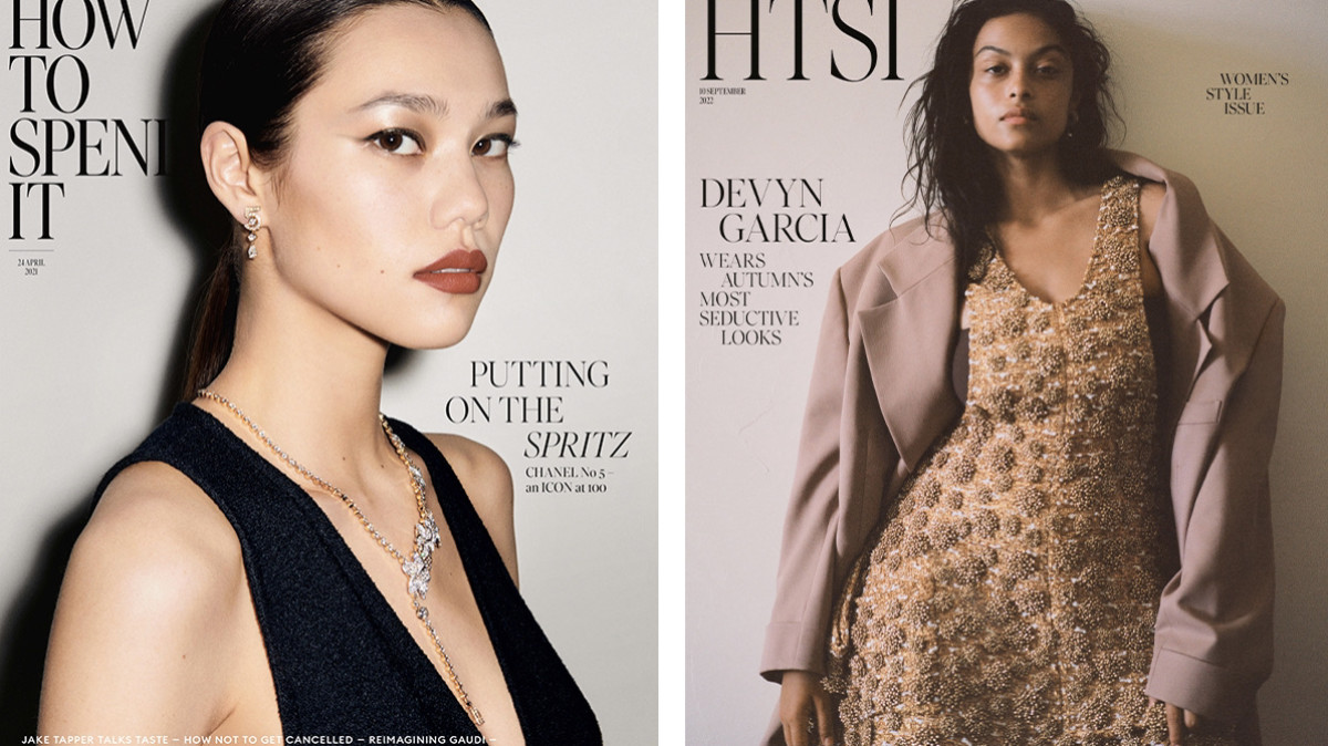 On the left -  HTSI Magazine - Photography Ezra Petronio starring Jade Nguyen . On the right - HTSI Magazine - Photography Sonia Szóstak starring Devyn Garcia.